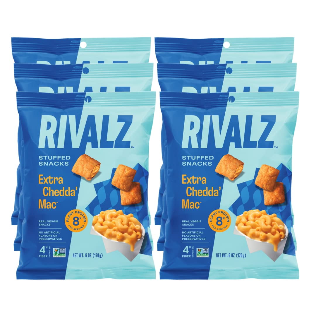Rivalz Extra Chedda' Mac Stuffed Snacks Delicious & Nutritious Veggie Snack Bites Vegan