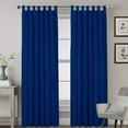 thumbnail image 1 of Rivana Home Decor 100% Polyester Room Darkening Tab Top Curtains Window Treatment Panels for Living Room & Kitchen (Royal Blue,42"W x 84"L,2 Panel), 1 of 8