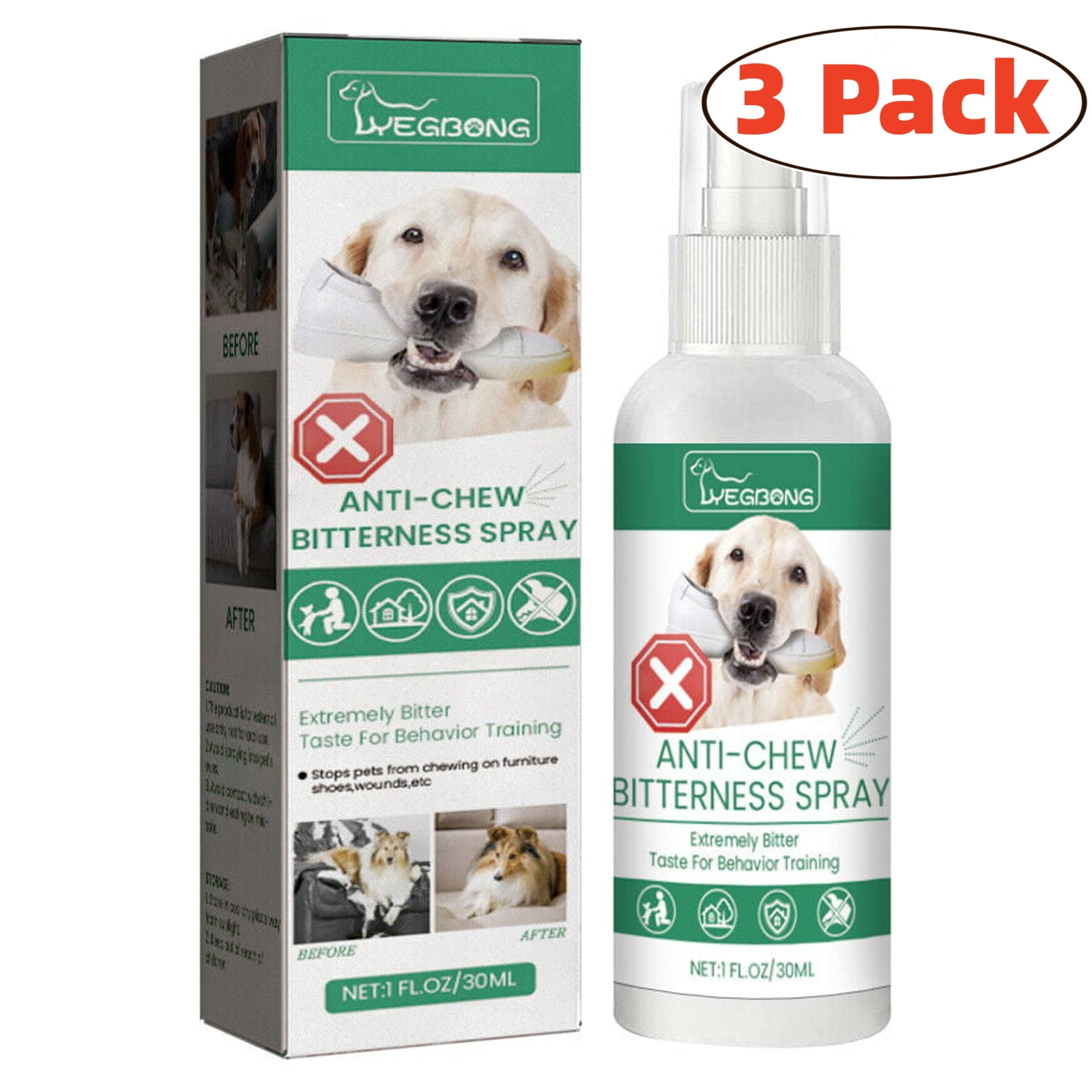 Rivcadio Health 3 Pack Calming Spray & Scratch Repellent for Cats and Dogs ,Pets to stop chewing