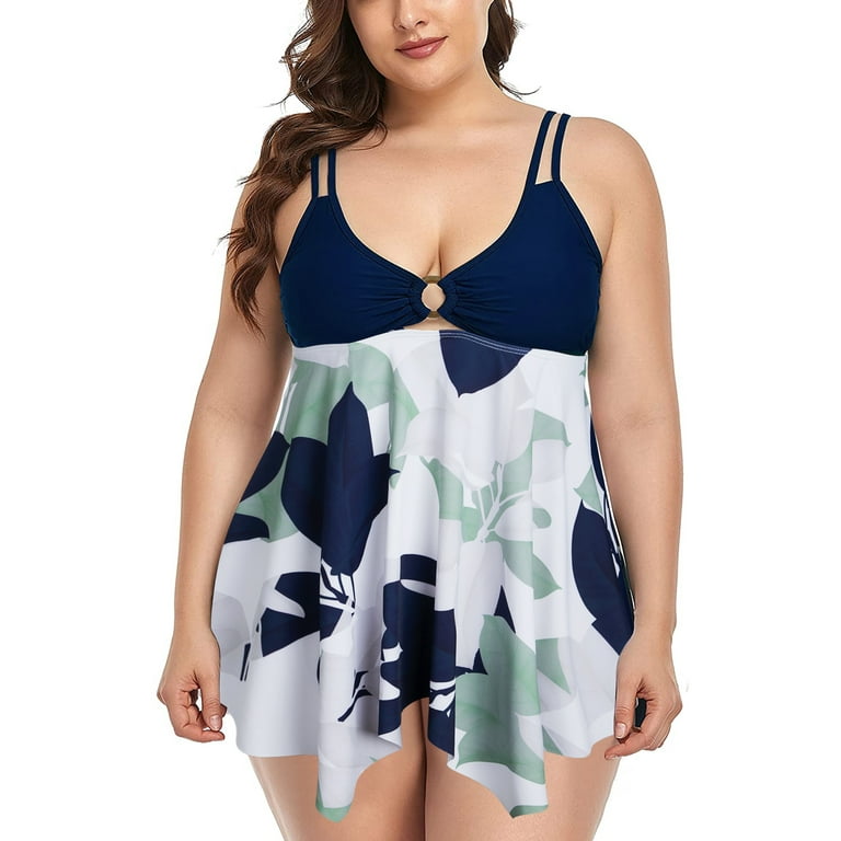 Extra long swim top dress plus size