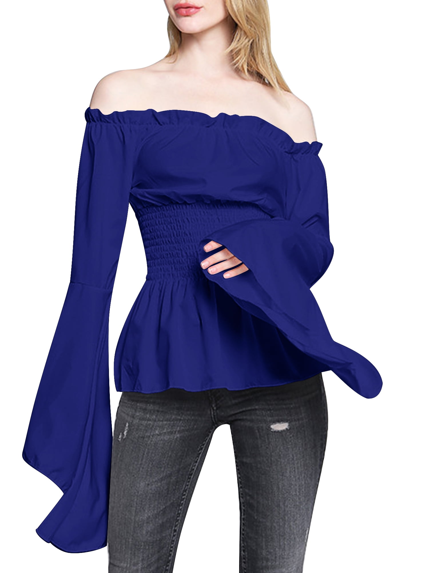 Off the shoulder pirate top clearance