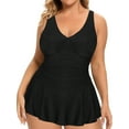 Rivelino Women's Plus Size One Piece Swimdress Shaping Body Swimsuits