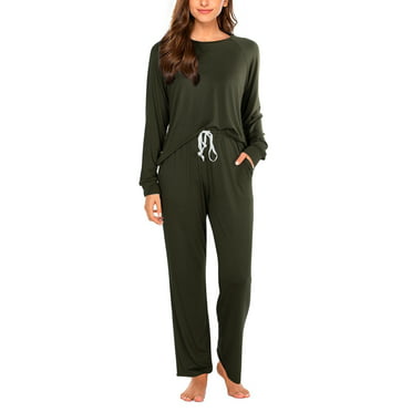 Lissome Women's and Women's Plus French Terry 2-Piece Pajama Set ...