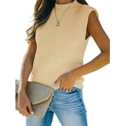 Rivelino Women's Sleeveless Ribbed Knit Vest Sweater Tank Tops
