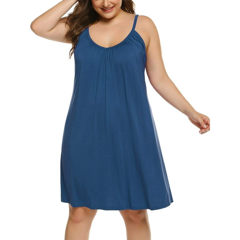 Rivelino Womens Plus Size Nightgown Sleeveless Sleepwear Sleep