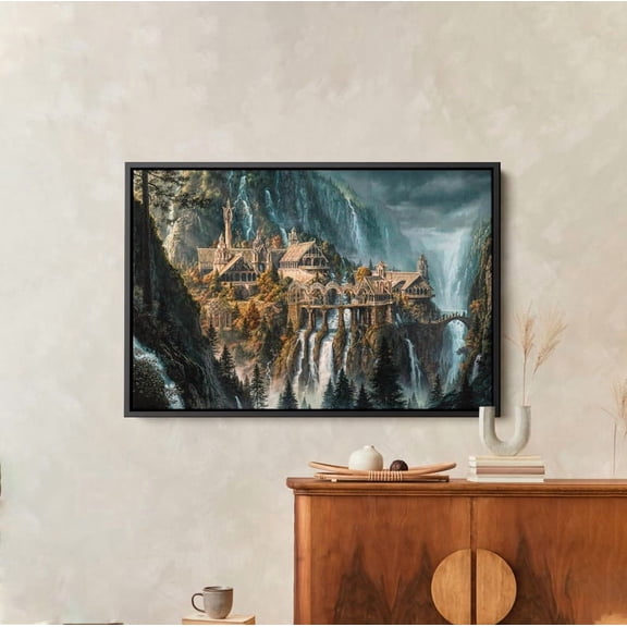Rivendell Elven Castle Art - Lord of the Rings Landscape Poster 8x12 UNFRAMDE