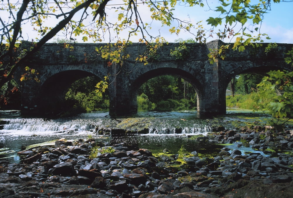 River Annalee Ballyhaise Co Cavan Ireland Bridge Over A River Canvas Art - The Irish Image Collection Design Pics (18 x 12)
