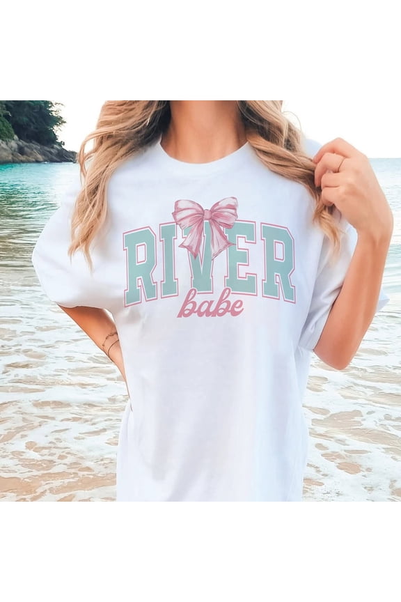 River Babe Shirt, Summer Shirt, Coquette Summer Shirt, Pool Babe Shirt, Trendy Summer Shirt, Pool Life Shirt, Beach Vibes Shirt, Aesthetic Summer Shirt