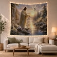 thumbnail image 1 of River Baptism Scene Tapestry Wall Hanging, 1 of 7