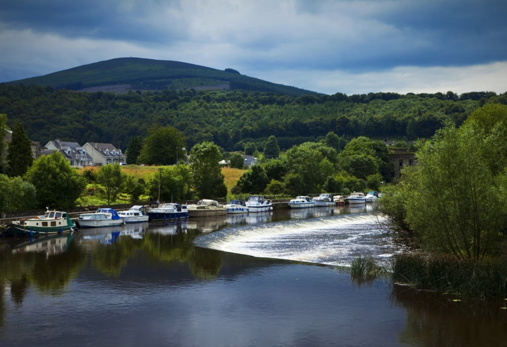 River Barrow and Weir Graiguenamanagh County Carlow Ireland Canvas Art - Panoramic Images (24 x 18)