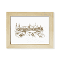 thumbnail image 1 of River Bridge Landmark Sketch Desktop Photo Frame Picture Art Decoration Painting 6x8 inch, 1 of 4
