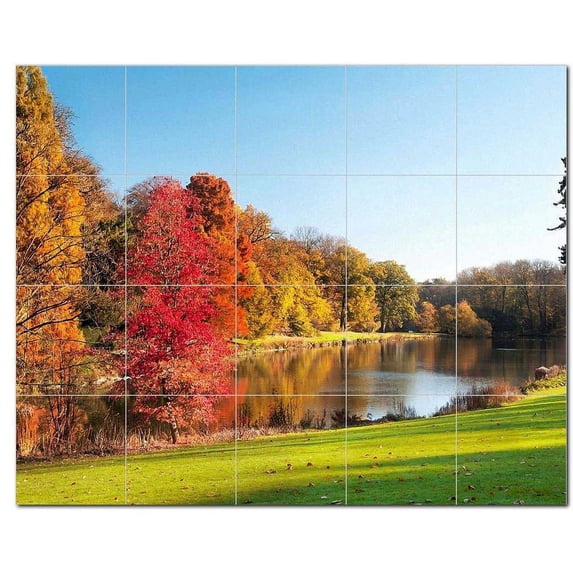 River Ceramic Tile Mural Kitchen Backsplash Bathroom Shower, 401430-L54