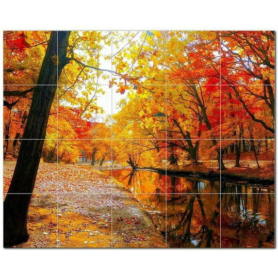 River Ceramic Tile Mural Kitchen Backsplash Bathroom Shower, 401433-M54