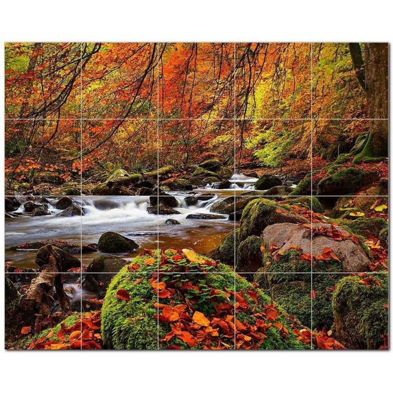 River Ceramic Tile Mural Kitchen Backsplash Bathroom Shower, 401437-M54