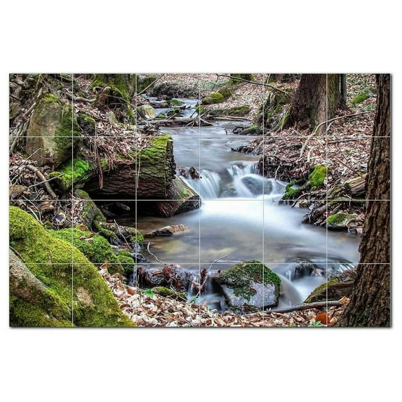 River Ceramic Tile Mural Kitchen Backsplash Bathroom Shower, 401451-S64