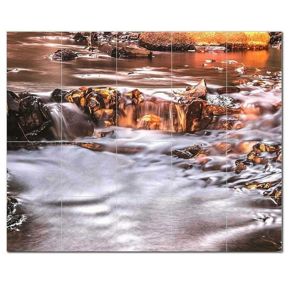 River Ceramic Tile Mural Kitchen Backsplash Bathroom Shower, 401463-XL54