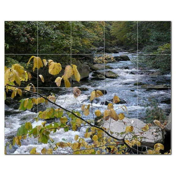 River Ceramic Tile Mural Kitchen Backsplash Bathroom Shower, 401478-S54