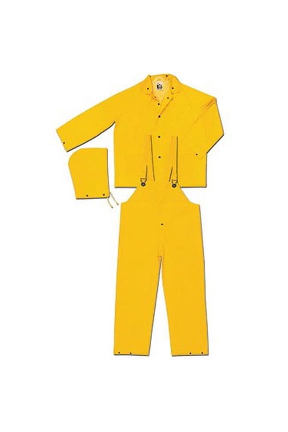 River City 611-2303L Industry Grade Pvc-Polyester Suit, 3 Piece - Yellow