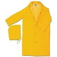 thumbnail image 1 of River City Garments(R) X-Large 49" Yellow Classic Plus .35 mm Polyester And PVC Rain Coat With Front Snap Closure, Detachable Hood And Corduroy Collar, 1 of 4