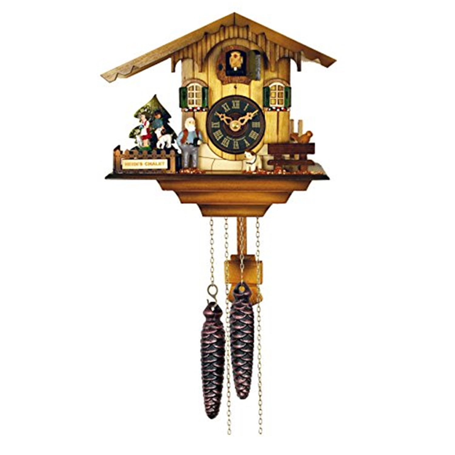 River City Clocks 12 Melody Quartz Cuckoo Clock - Heidi's Chalet with  Revolving Figures