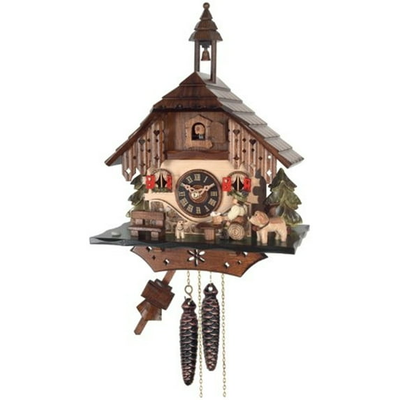 One Day Cottage Cuckoo Clock - Beer Drinker Raises Mug