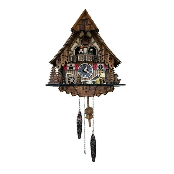 River City Quartz 14" Cottage with Woodchopper and Waterwheel