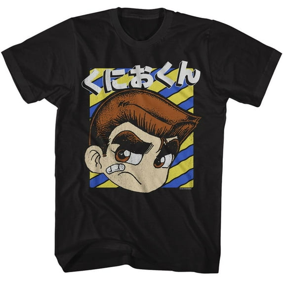 River City Ransom Japanese Name Black Adult S/S Tshirt Xl