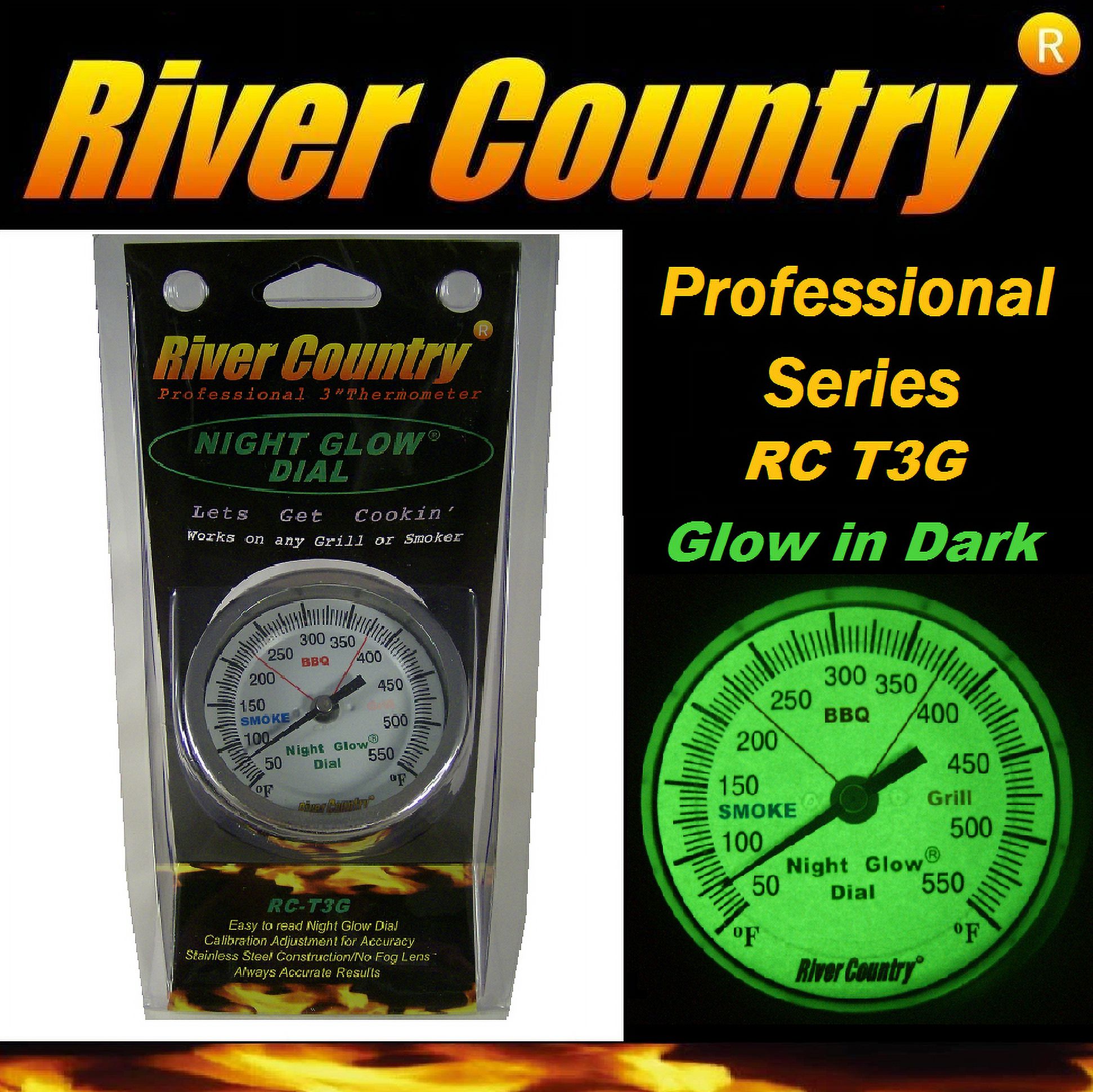 River Country 3" 'Night Glow' (RC-T3G) Premium BBQ, Grill, Smoker Thermometer - image 1 of 2