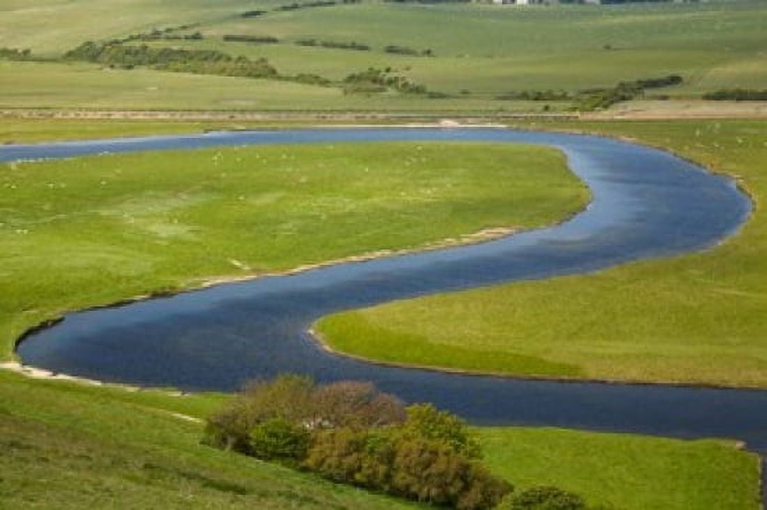 River Cuckmere near Seaford East Sussex England Canvas Art - David Wall DanitaDelimont (38 x 25)