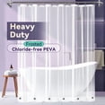 thumbnail image 1 of Yiannan Heavy Duty PEVA Shower Curtain Liner, Waterproof with Magnets, Frost, 72"x72", 1 of 8