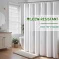 thumbnail image 1 of Yiannan Fabric Water-Repellent Shower Curtain,Mold Resistant & Machine Washable Shower Curtain liner,72 x 72 inches,White, 1 of 7