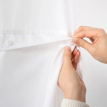 River Dream Fabric Snap in Shower Curtain Liner Replacement with Magnets, 70" W x 54" H, 1 Pack