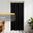 thumbnail image 1 of Yiannan Fabric Water-Repellent Stall Shower Curtain,Mold Resistant & Machine Washable Shower Curtain liner,36x72 Inches, Black, 1 of 7