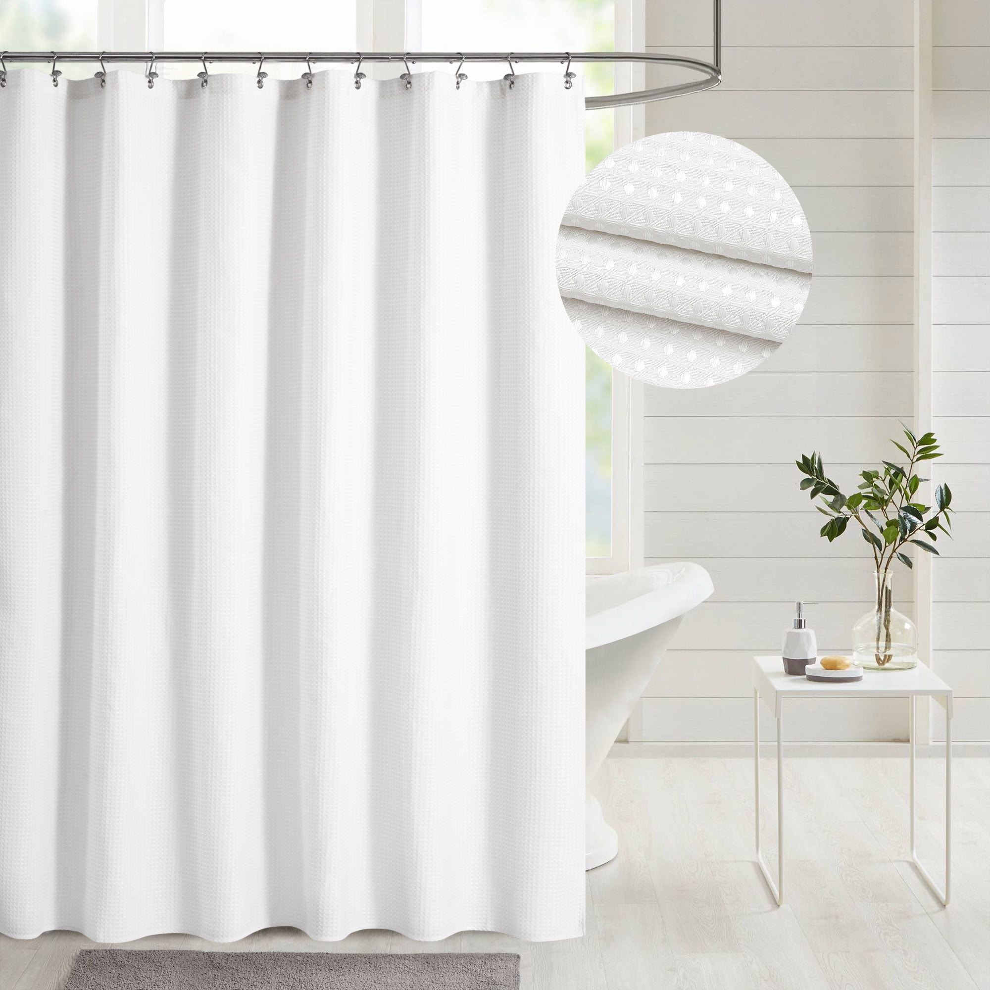 River Dream Waffle Weave Fabric Shower Curtain,Stall Long 54" x 78 ...