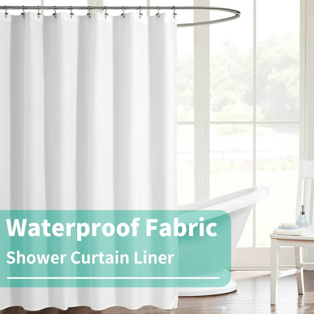 River Dream Waterproof Fabric Shower Curtain Liner with 3