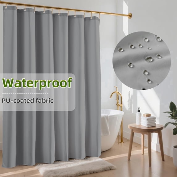 Yiannan Waterproof Fabric Shower Curtain Liner with 3 Magnets,Machine Washable,Mold Resitant,Extra Long72x84