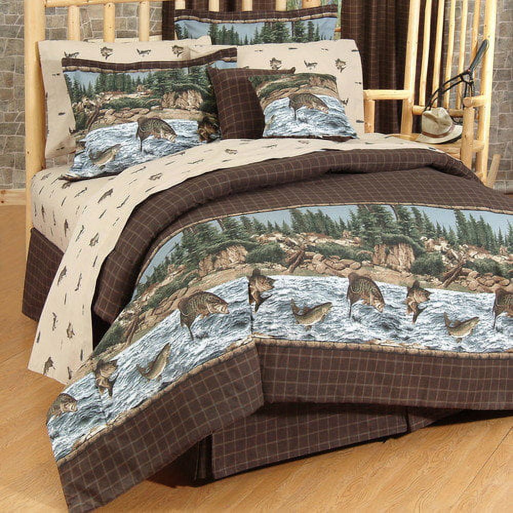 River Fishing Comforter Set - Full Size