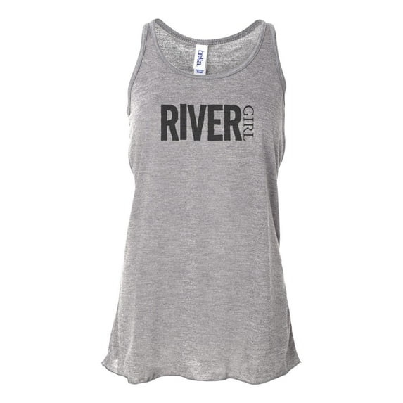 "River Girl, Racerback, Float Trip Tank Top, Soft Bella Canvas, Floating Tank, River Girl Shirt, Gift For Her, Floating Racerback, Water Girl, Athletic Grey, EXTRA SMALL"