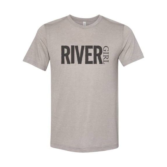 "River Girl Shirt, River Girl, Float Trip Tee, Kayak Shirt, River Lover, Gift For Her, Mom Shirt, Canoe Apparel, Women's Fishing Shirt, River, Heather Stone, LARGE"