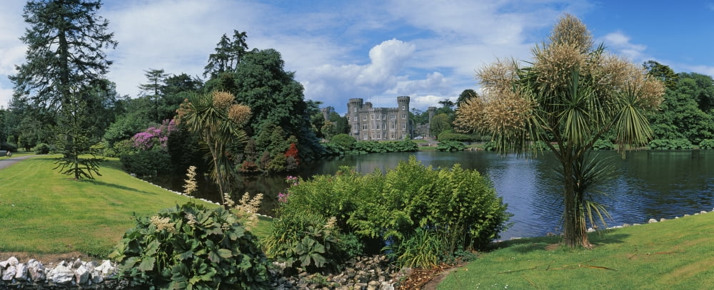 River In Front Of A Castle Johnstown Castle County Wexford Republic Of Ireland Canvas Art - The Irish Image Collection Design Pics (30 x 12)