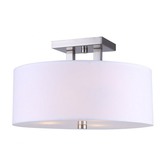 ISF578A03BN Canarm Inc River - 3 Light Semi-Flush Mount-10 Inches Tall and 15 Inches Wide-Brushed Nickel Finish