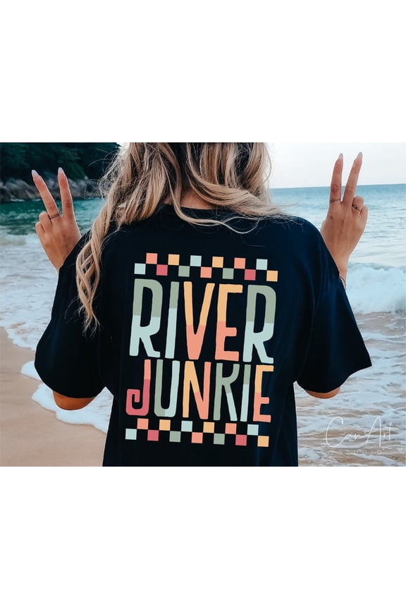 River Junkie T-Shirt, Retro River Life Design, Funny River Days Vacation Shirt, River Vibes Tee
