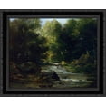 thumbnail image 1 of River Landscape 23x20 Black Ornate Wood Framed Canvas Art by Courbet, Gustave, 1 of 2
