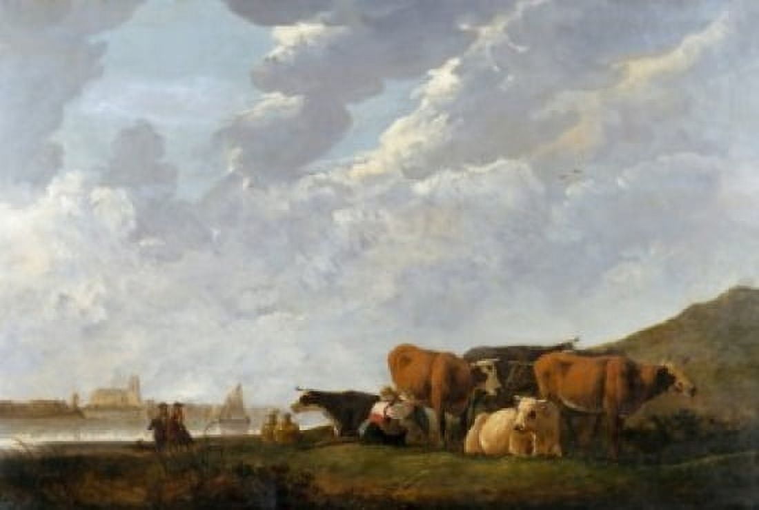 River Landscape Near Dordrecht Cuyp Aelbert (1620-1691Dutch) Canvas Art - Aelbert Cuyp (18 x 24)