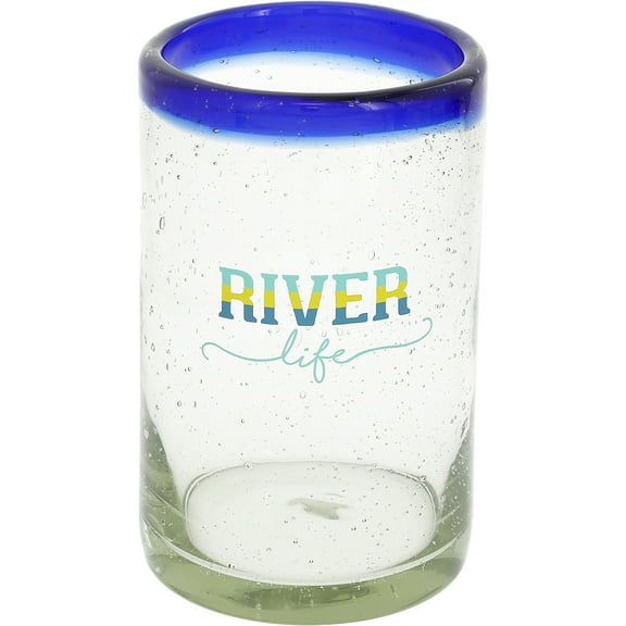 Pavilion Gift Company - River Life - 15 oz Bubble Glass
