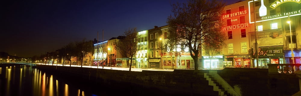 River Liffey Dublin Co Dublin Ireland Canvas Art - The Irish Image Collection Design Pics (38 x 12)