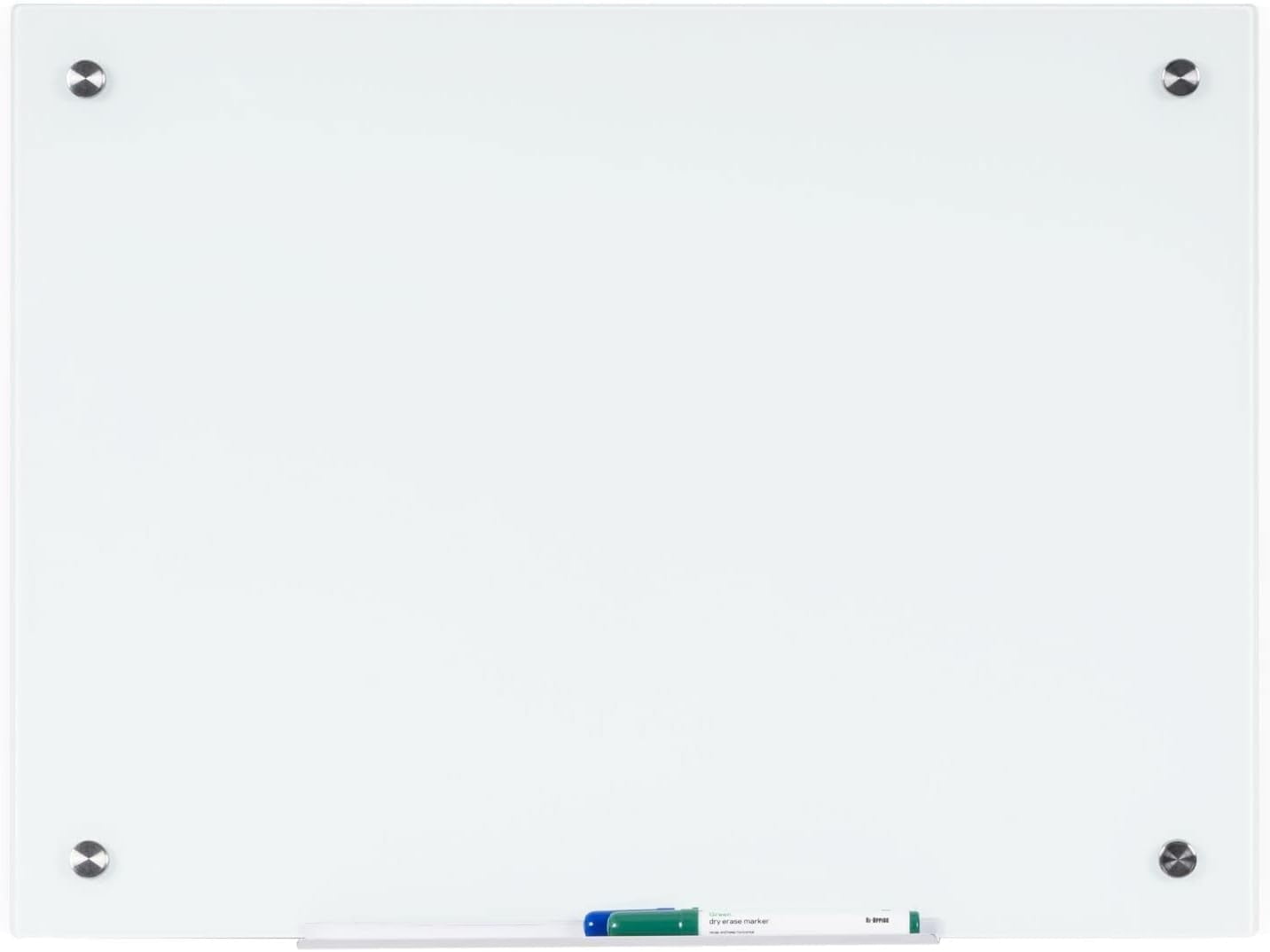 River Dry Erase Tempered Glass White Board, 18" X 24