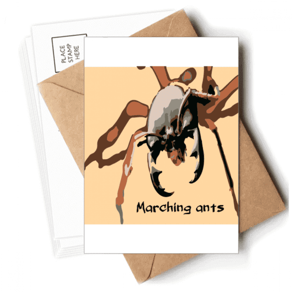 River Marching Ants Art Deco Fashion Postcards Envelopes Blank Note Cards Mailing