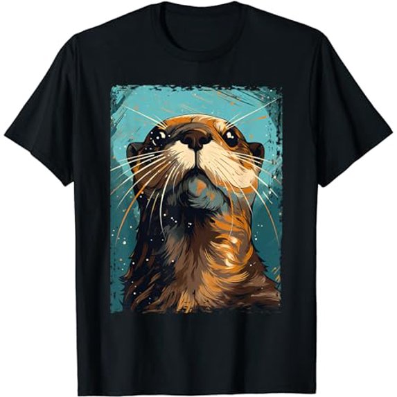 River Otter t shirt for boys & girls Cute Otter Animal Funny T-Shirt