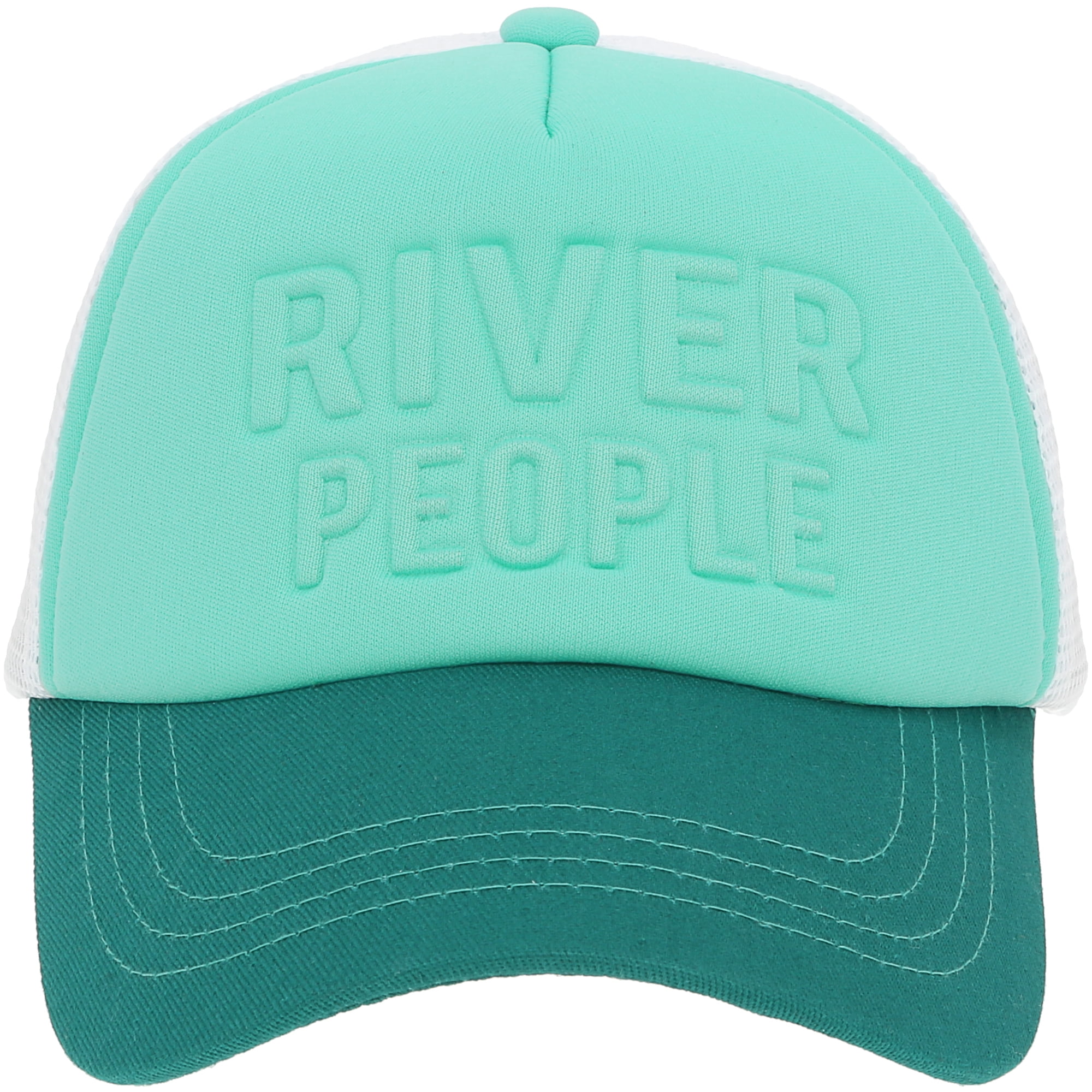 Pavilion Gift Company - River People - Adjustable Turquoise Neoprene Mesh Hat
